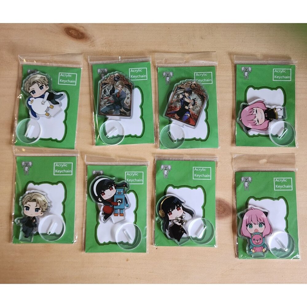 Fan Art‎ Spy X Family Acrylic Stands Set Of 8 Loid Anya Yor
